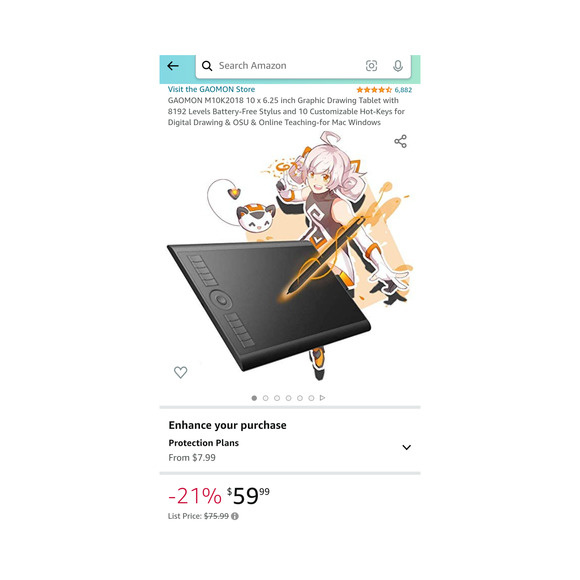 Gaomon M10K2018 Graphic Drawing Tablet 10"X6.25"! Works w/ Most Sketch Platforms - Picture 4 of 8